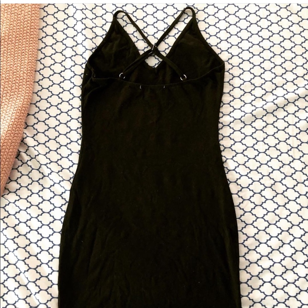 fitted black summer dress